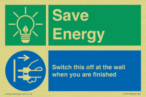 Save Energy - Switch this off at the wall when you are finished